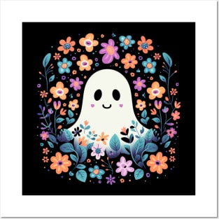 Cute retro ghost Posters and Art